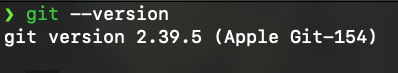 Git version command